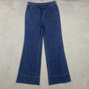 Chico's Wide Leg Jean Womens 00R/US 2R Blue Pull-on Drawstring High Rise NWT $99